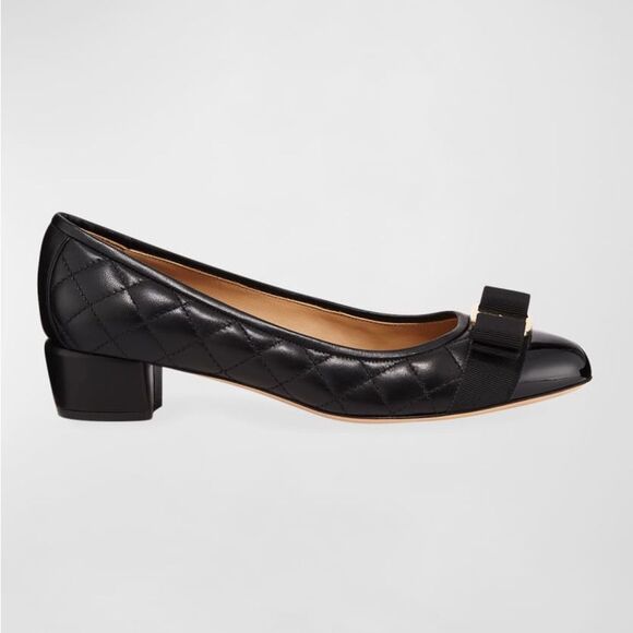 Brand new with box Ferragamo
Vara Quilted Bow Ballet Pumps size 10.5 - Picture 1 of 15